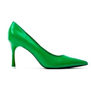 Zara Kelly Green Mule Heels